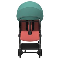 와이업 기내반입 지니 제로2 휴대용 유모차, 프레임(블랙), 시트(핑크), 캐노피(아쿠아)