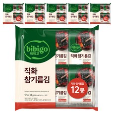 비비고 직화 참기름김, 54g, 6개
