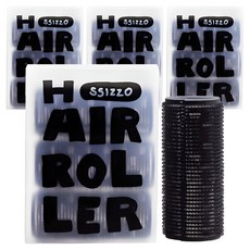 Cijyo Easy Setting Volume Wave髮捲 中型 3入, 4個, 黑色