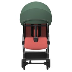 와이업 기내반입 지니 제로2 휴대용 유모차, 프레임(블랙), 시트(핑크), 캐노피(올리브)
