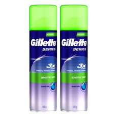 질레트 정품 시리즈젤 센서티브 스킨 쉐이빙 젤, 195g, 2개