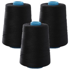 多針縫紉線, 黑色, 4000米, 3個