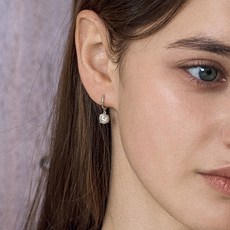 세인트스코트 여성용 오블롱 모이사나이트 1캐럿 이어링 STJ-EA1690