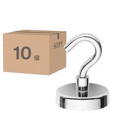 葉子小舖 磁鐵掛勾(小尺寸) 半鉤12mm 單色 磁吸掛鉤 牆面收納 掛物掛鉤, 銀色, 10個