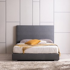 삼익가구 캐시디 높은헤드 저상형 호텔 가죽 침대 프레임 단품 방문설치, 그레이