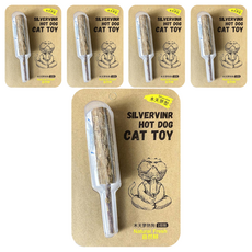 自然鮮 熱狗 - 天然貓咪玩具 趣味熱狗造型 安全無毒, 木天蓼, 5個