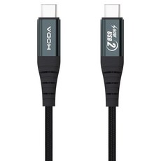 HODA 好貼 W3 編織充電線 USB-C-C USB2.0 60W, 1.2m, 黑色, 1條