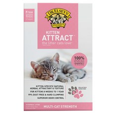 DR.ELSEY'S 艾爾博士 草本幼貓貓砂 粉標, 99%無粉塵, 天然草本, 8週到1歲幼貓適用, 20lb, 1盒, 草本訓練