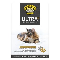 DR.ELSEY'S 凝結結塊礦物貓砂 黑標Ultra+，強力除臭長效，99%無粉塵，天然成分，多貓適用, 20lb, 1盒, 除臭