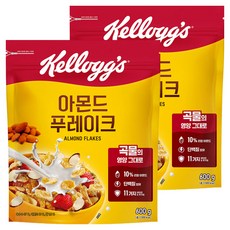 켈로그 아몬드 푸레이크 시리얼, 600g, 2개