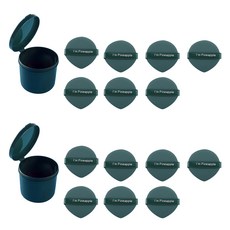 Nilo 水果氣墊水滴型氣墊粉撲 7入 + 盒子套組, 綠色, 2組