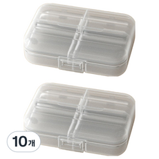 굄스 파스텔 알약 보관 케이스 투명 10.8 x 7.8 x 3.5 cm, 10개