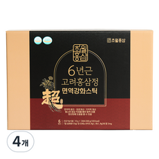 Chowolhongsam 6年根高麗紅蔘濃縮飲隨身包 30條入, 4個, 300g