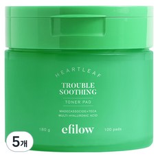 Efilow 魚腥草積雪草舒緩淨膚棉, 100片, 5罐