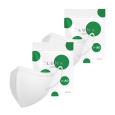 블루나 투디 비말 마스크 중형 KF-AD, 5매입, 10개, 화이트