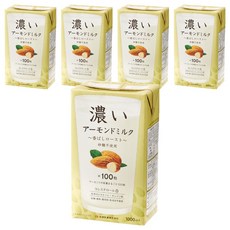 筑波乳業 杏仁飲 香濃烘烤風味 無糖, 5個, 1L
