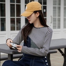 시크폭스 여성용 아만드 스판 단가라 티셔츠 61TS1615