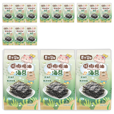 芽米寶貝 海苔 寶寶海苔 嬰幼兒零食 無添加鹽, 100%純橄欖油, 13.5g, 5袋