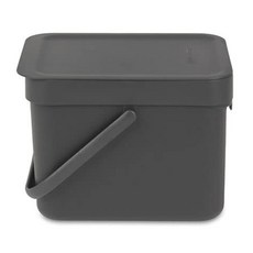 Brabantia 垃圾箱 6 升, 黑色的