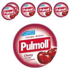 Pulmoll 寶潤 無糖櫻桃潤喉糖 含維他命C, 45g, 6罐