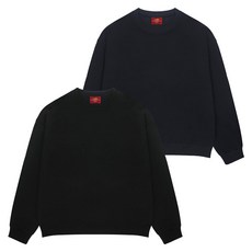 엘라모 남녀공용 베이직 특양면 맨투맨 2종 세트 빅사이즈