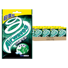 Airwaves Super 極酷嗆涼無糖口香糖 冰炫薄荷, 62g, 60包
