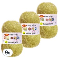 Yarna 大容量高級菜瓜布 100g, 160 橄欖黃油, 9個