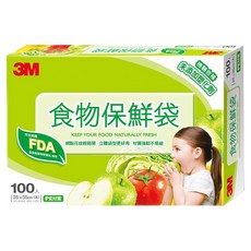 3M 食物保鮮袋 25 x 35cm, 大, 100入, 1盒
