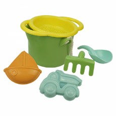 VIKINGTOYS 維京玩具 夏日沙灘玩沙工具組 可愛車車, 莫蘭迪色系, 1組