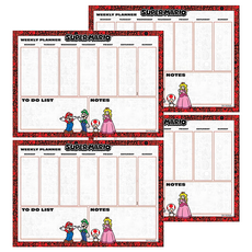 PYRAMID INTERNATIONA 瑪利歐與他的冒險夥伴A4記事本/A4週記事規劃表, Super Mario, 4個