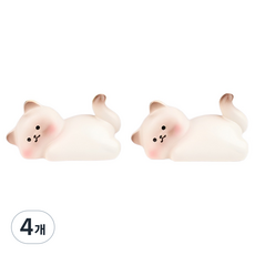 코코리유 누워있는 동물 미니어처 피규어 고양이, 4개