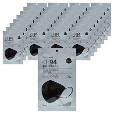 폴리테크에코마스크 새부리형 대형 KF94, 1개입, 50개, 블랙
