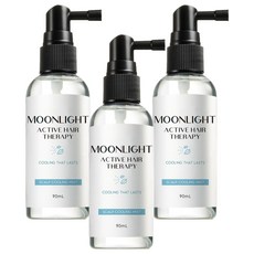 MOONLIGHT 莯光 進階版 頭皮清新淨涼噴霧 一般/油性頭皮適用, 3個, 90ml