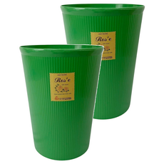 Polywise 翰庭 特大玫瑰紙林 垃圾桶 直徑28.9 x 38.7cm 19L 2個, 綠色, 1層