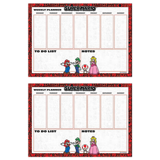 PYRAMID INTERNATIONA 瑪利歐與他的冒險夥伴A4記事本/A4週記事規劃表, Super Mario, 2個