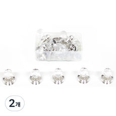 magpia 彩色西洋棋磁鐵夾 S 10入, 2個, 透明