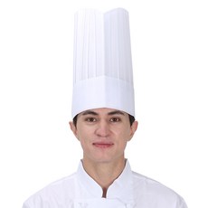 TPAM 廚師帽 T-53 32cm, 白色的, 10個
