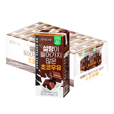 빙그레 설탕이 들어가지 않은 초코우유, 24개, 190ml