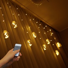 Fineblue 遙控式LED球燈串, 暖白光