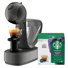 NESCAFE 雀巢咖啡 Dolce Gusto 多趣酷思 Infinissima咖啡機+星巴克濃縮烘焙膠囊組, 炭灰色, 9780FS