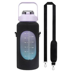 Nopeasti 諾比 防漏防撞 2L水壺通用隔熱保冷多功能水壺套 經典黑, 1個