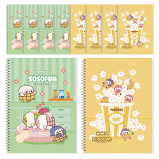 DADA 花生家族聽寫纖薄小學線圈筆記本, 隨機出貨, 10個