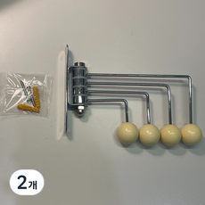 J-meal 彩色球孔洞式帽子包包掛架 4勾, 2個, 奶油白
