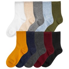 BASE ALPHA ESSENTIALS 女款素色中筒襪 10雙