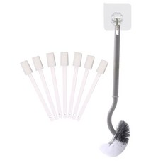 Monaco Olive Escorb 馬桶刷 + 微縫隙清潔棒 7p, 灰色（馬桶刷）, 1組