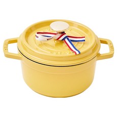 staub 圓形法式燉鍋 ST1016122, 檸檬黃, 1個, 16cm