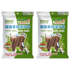 Chewy Time 健康時刻 小型犬螺旋無穀潔牙骨 長, 2包, 255g, 鱉蛋爆毛