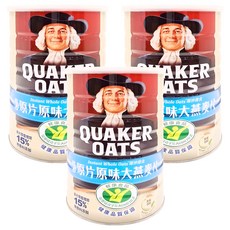QUAKER 桂格 原片原味大燕麥片, 800g, 3罐