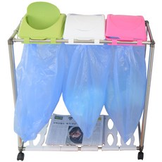 PURE SUNDAY 搖蓋式三層分類回收桶, 1個, 單一顏色