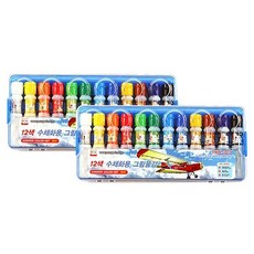 YOUNG ART 繪畫顏料 男孩用 2入, 12色